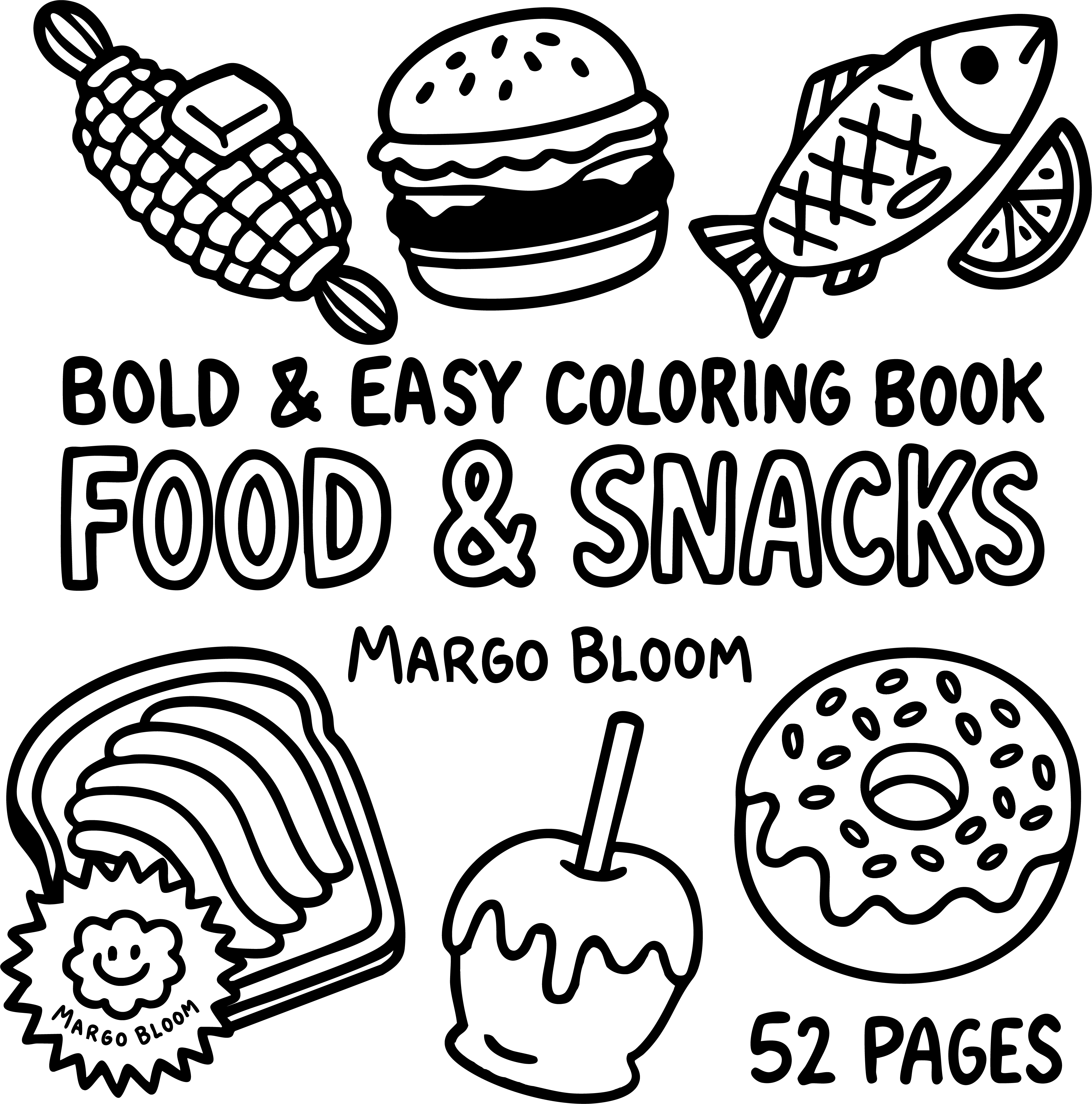 Food & Snacks coloring book cover